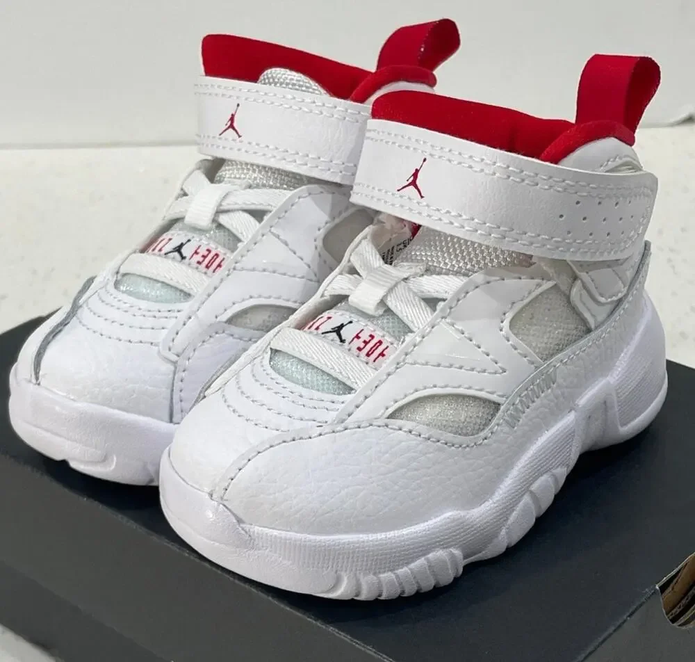 NEW Air Jordan Jumpman Two Trey 4C Toddler White/Red (DQ8433 160)